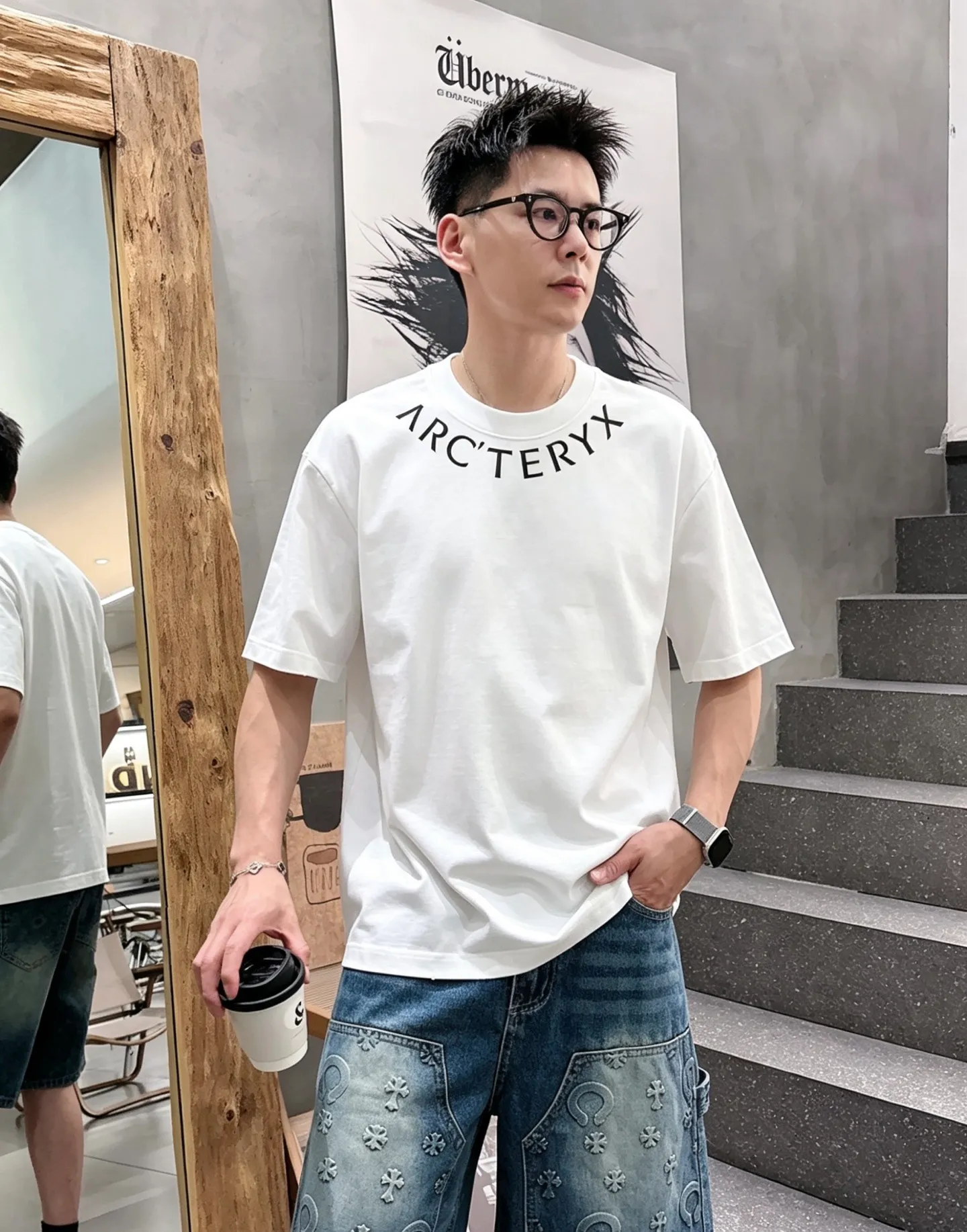 Arc～ logo 《 》 ， ， Same Style， : Black White Coffee Brown Size：S（90-130 ） M（125-150 ） L（135-165 ） XL（160-190 ） XXL（185 ）